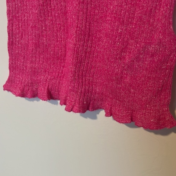 J. Crew Pink Short Sleeved Ribbed Sweater Top, NWOT - Picture 5 of 6